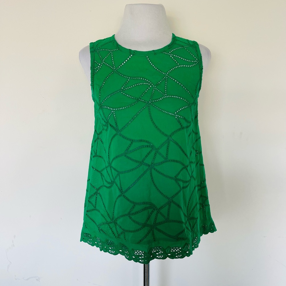 CAbi Eyelet Sleeveless Blouse